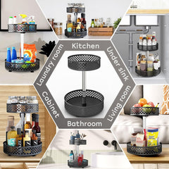 Drehbares Gewürzregal 360° - Schrank Organizer für Gewürze und Vorratsdosen