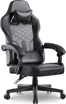 Gaming Stuhl mit Frühling Kissen und Lendenwirbelstütze