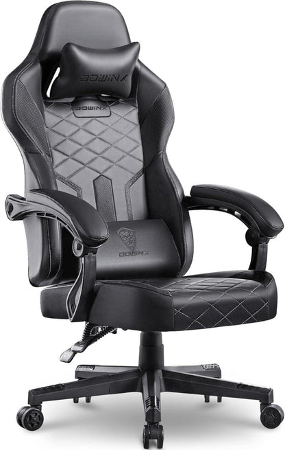 Gaming Stuhl mit Frühling Kissen und Lendenwirbelstütze