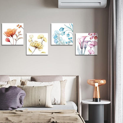 Leinwandbilder Weiche Blume Kunstdruck Moderne Wanddeko 30x30cm