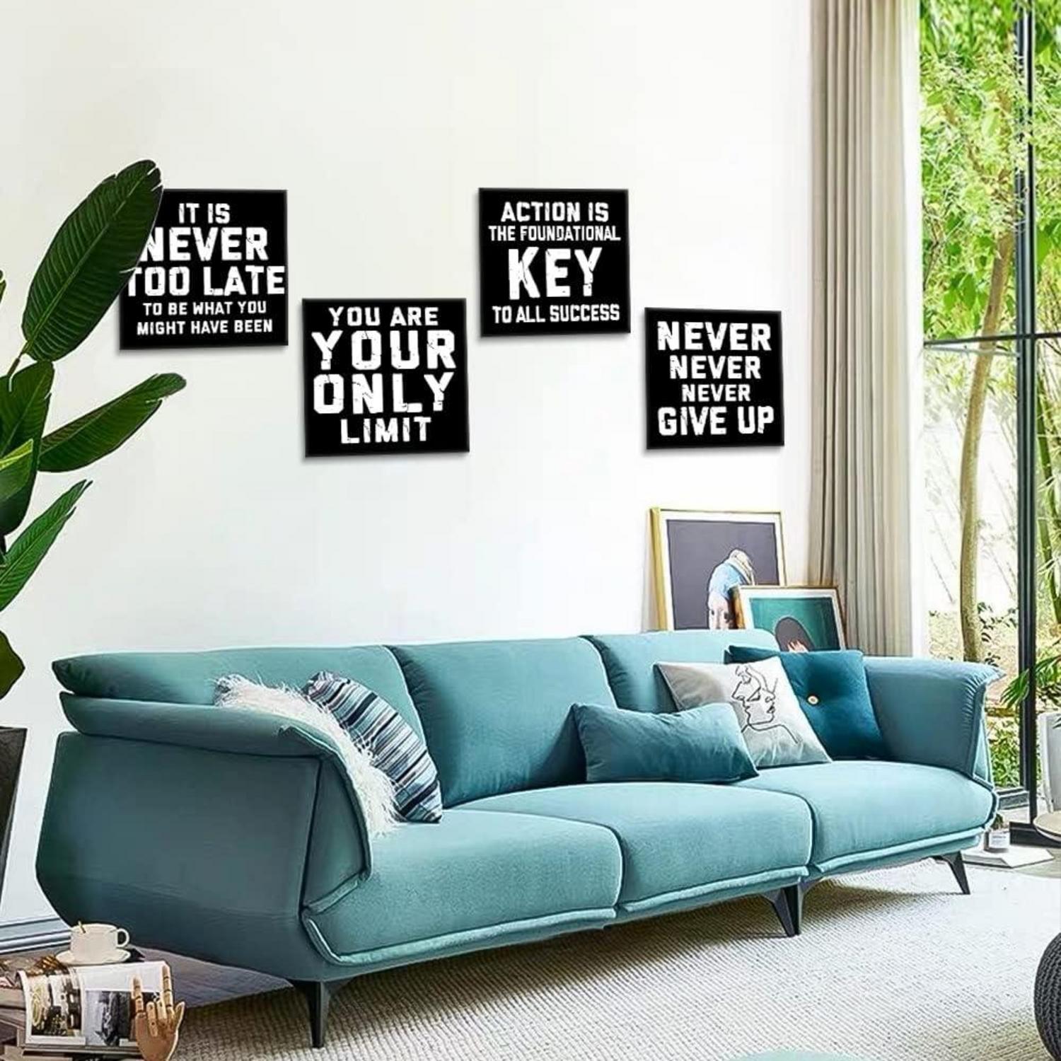 Artscope Leinwandbilder 4-teilig Inspirierende Zitate Schwarz 30x30cm