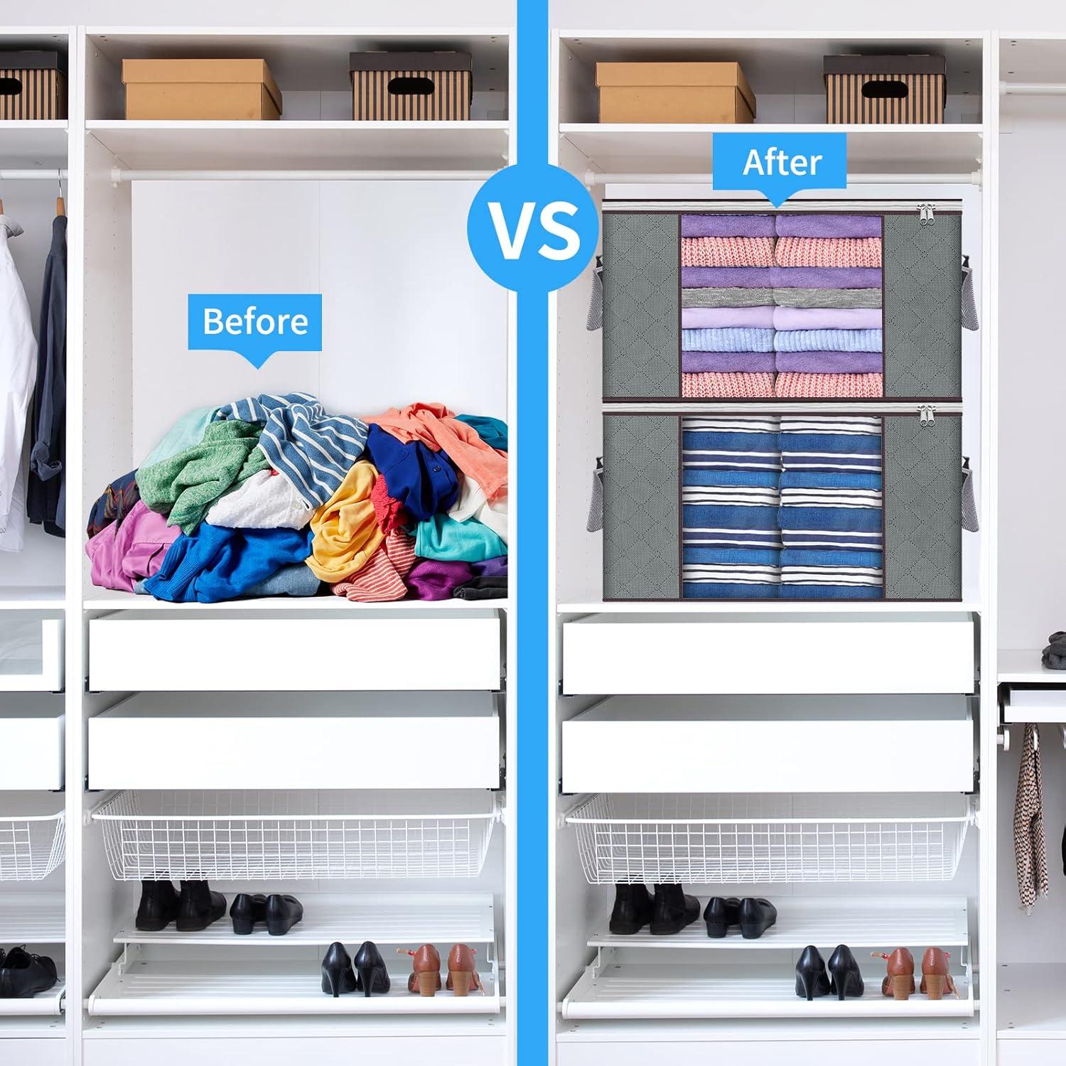 Aufbewahrungstasche Aufbewahrungsbox Faltbarer Organizer 60L Grau