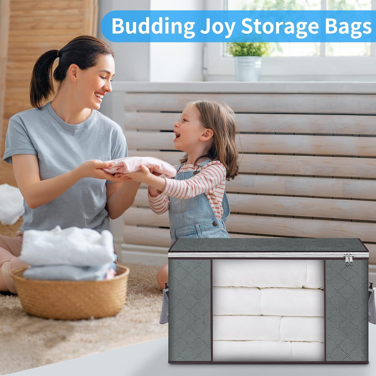 Budding Joy Kleidung Aufbewahrungstasche 6er Set Grau 60L