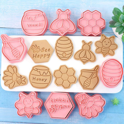8-teiliges Bienenfest Ausstechformen-Set Kunststoff Keksbackset