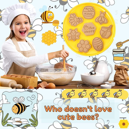 8-teiliges Bienenfest Ausstechformen-Set Kunststoff Keksbackset
