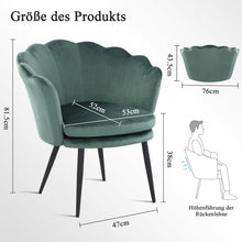 Samtstuhl mit Metallbeinen in Blumenform, Grün/Schwarz