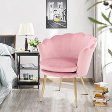 Eleganter Samtstuhl mit Metallbeinen für Wohnzimmer Schlafzimmer
