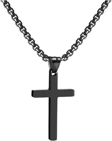 Kreuzkette Edelstahl Anhänger Halskette Schmuck Damen Herren