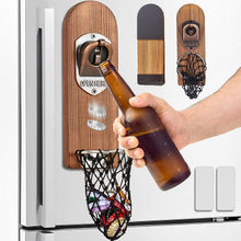 Flaschenöffner Wand Magnet Vintage Holz Bieröffner