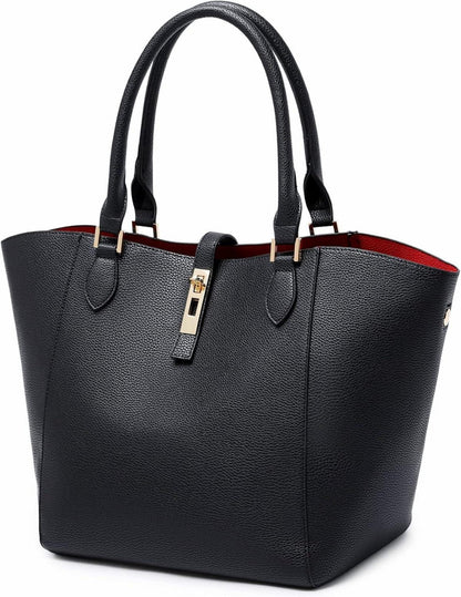Große Damen Leder Shopper Handtasche Henkeltasche Schultertasche