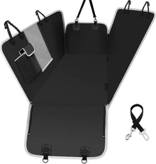 Auto Hundedecke 2-in-1 mit Mesh Fenster 147 * 134cm Schwarz