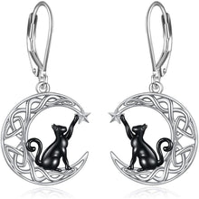 Keltische Mond Ohrringe aus Sterling Silber für Damen