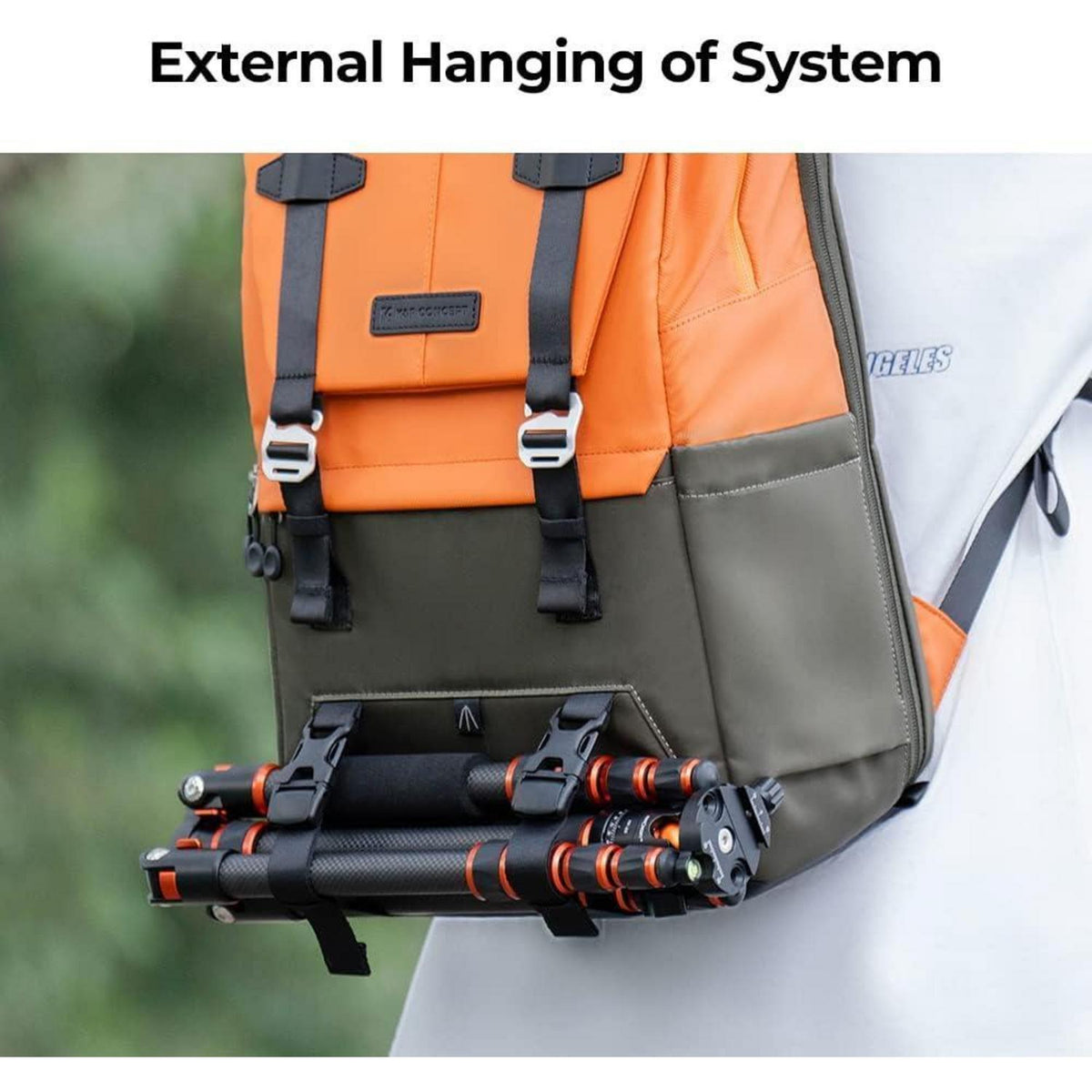 Kamerarucksack 20L mit Laptopfach & Regenschutz – Orange