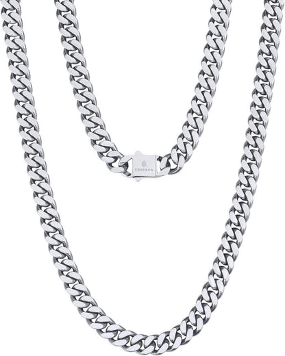 Goldene KRKC&CO Panzerkette Herren 8/12/14mm, Cuban Link Chain
