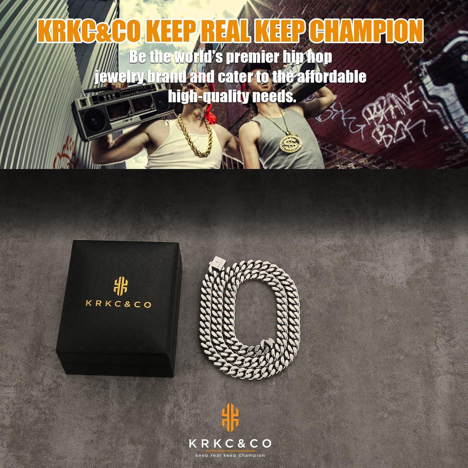Panzerkette Herren 8/12/14mm, Gold/Weißgold Cuban Link Chain