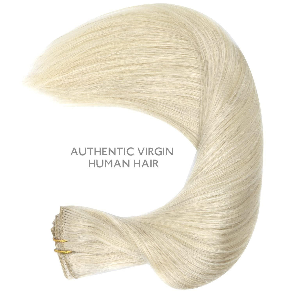 Echthaar Clip-in Extensions Platinblond 55cm - 85g