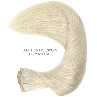 Echthaar Clip-in Extensions Platinblond 55cm - 85g
