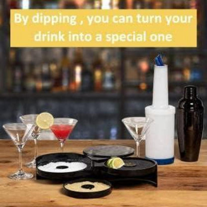 Glas Rimmer 3-Stufig Bar Zubehör Cocktail-Werkzeug für Salz