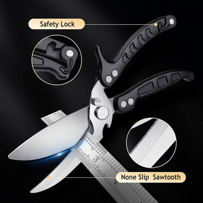 Geflügelschere: Abnehmbare Heavy Duty Mehrzweck-Küchenschere, Knochen