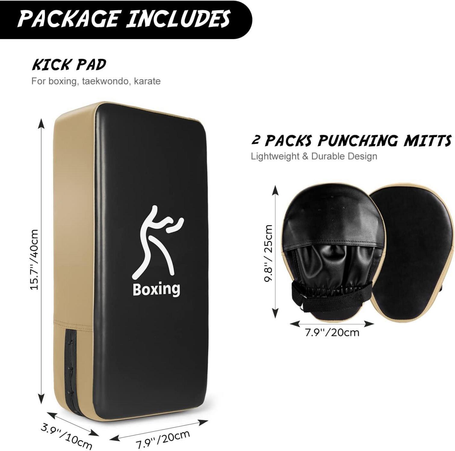 Boxpratzen Set 2IN1 mit PU Schlagpolster Schwarz