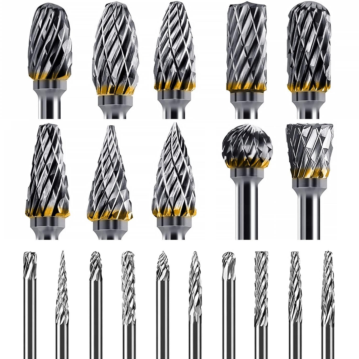 Hartmetall Frässtifte 20 Stück Doppelschnitt 3mm Schaft