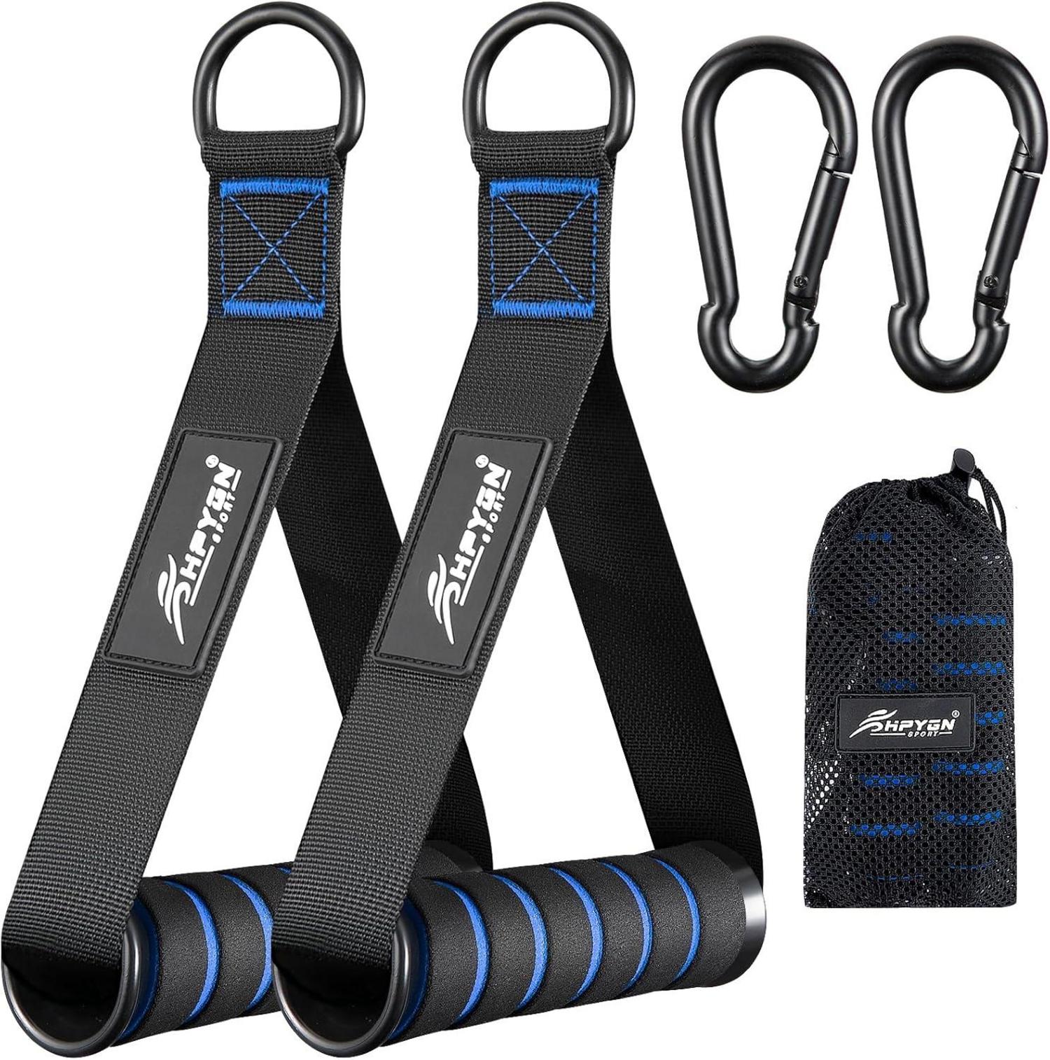 Fitnessband Griffe grau/rot Krafttraining Cardio 2er Set
