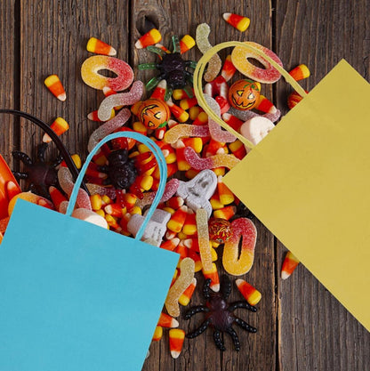 Papiertüten Bunt 30 Stück Geschenktüten mit henkel Candy Tüten