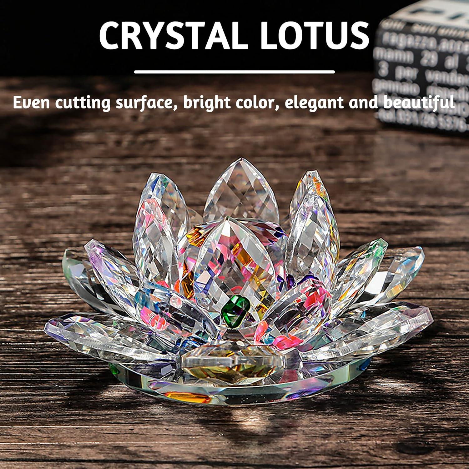 Cisolen Kristall Lotus Blume Kristallglas Lotusblüte Deko