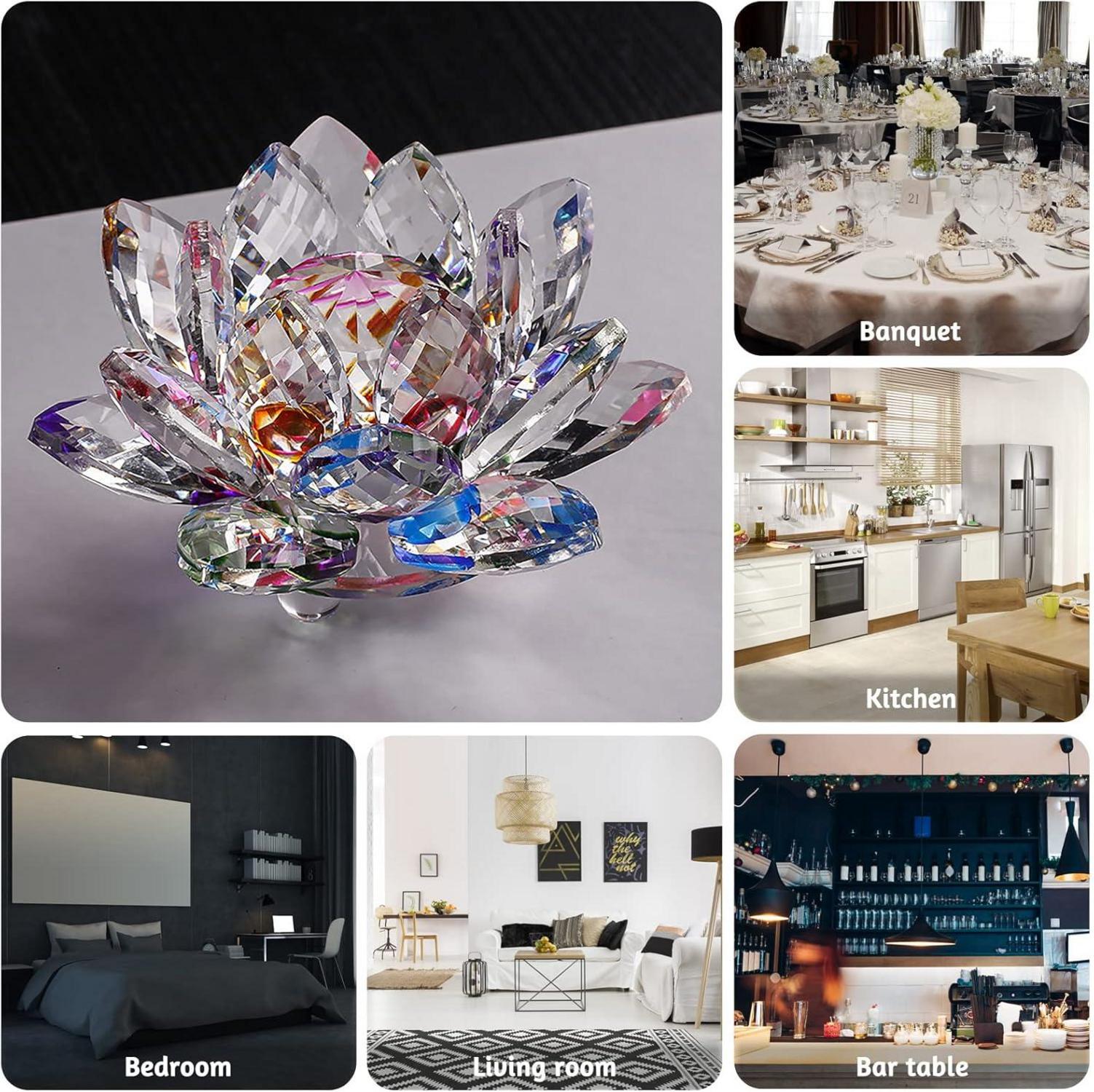 Kristall Lotusblume Blume Kristallglas Hochzeit Dekoration