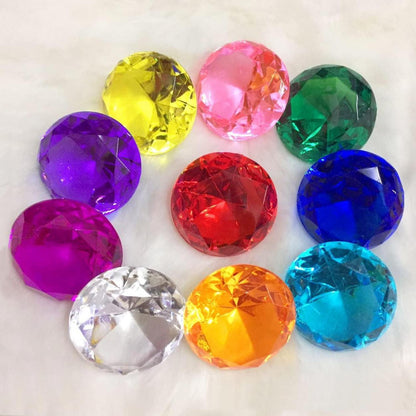 10 Stück 4cm Kinder Diamant Acryl Edelstein Spielzeug Piraten-Schatzsuche Ostereier-Füller
