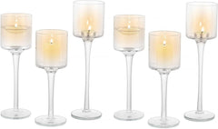 Teelichthalter Glas Kerzenständer Hohe Kerzenhalter Stumpenkerzen