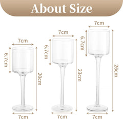 Elegante Glas Teelichthalter für Hochzeit Party Deko 6er Set