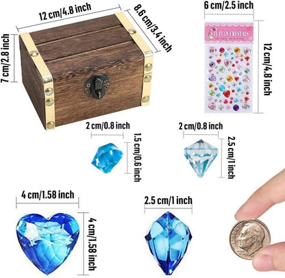 Kinder Piratenschatz Spielzeug mit Schatztruhe & Edelsteinen