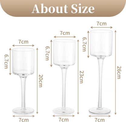 Kerzenhalter Glas Teelichthalter Stumpenkerzen Hochzeit Deko Party 30er Set