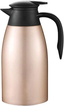Isolierkanne 2L Edelstahl Thermos Quick Tip Kaffee Tee Gold