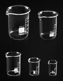 Abgestufte Glas Messbecher Set 5ml 10ml 25ml 50ml 100ml