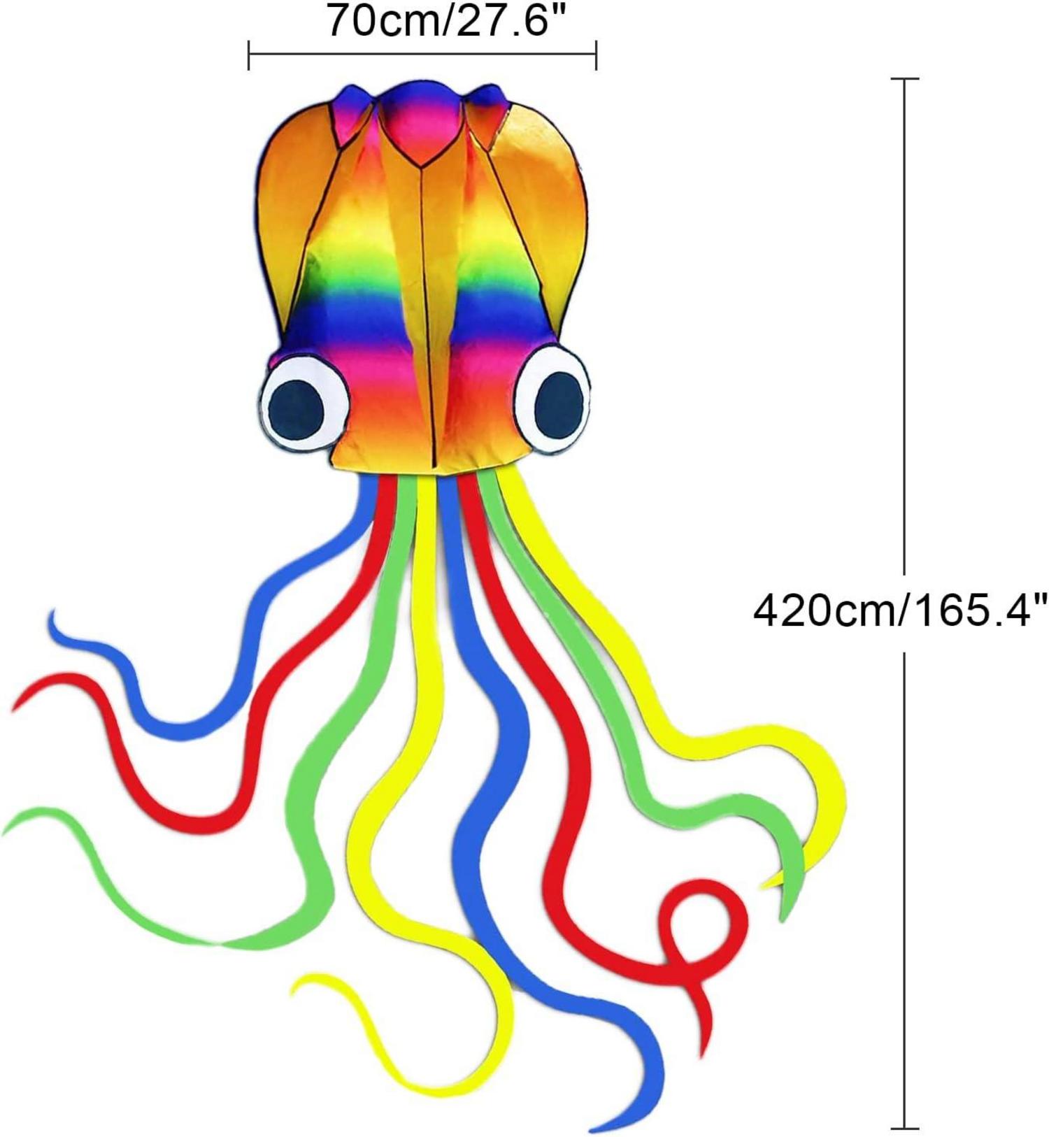 Großer Oktopus-Drachen für Kinder | Strand & Parkspielzeug