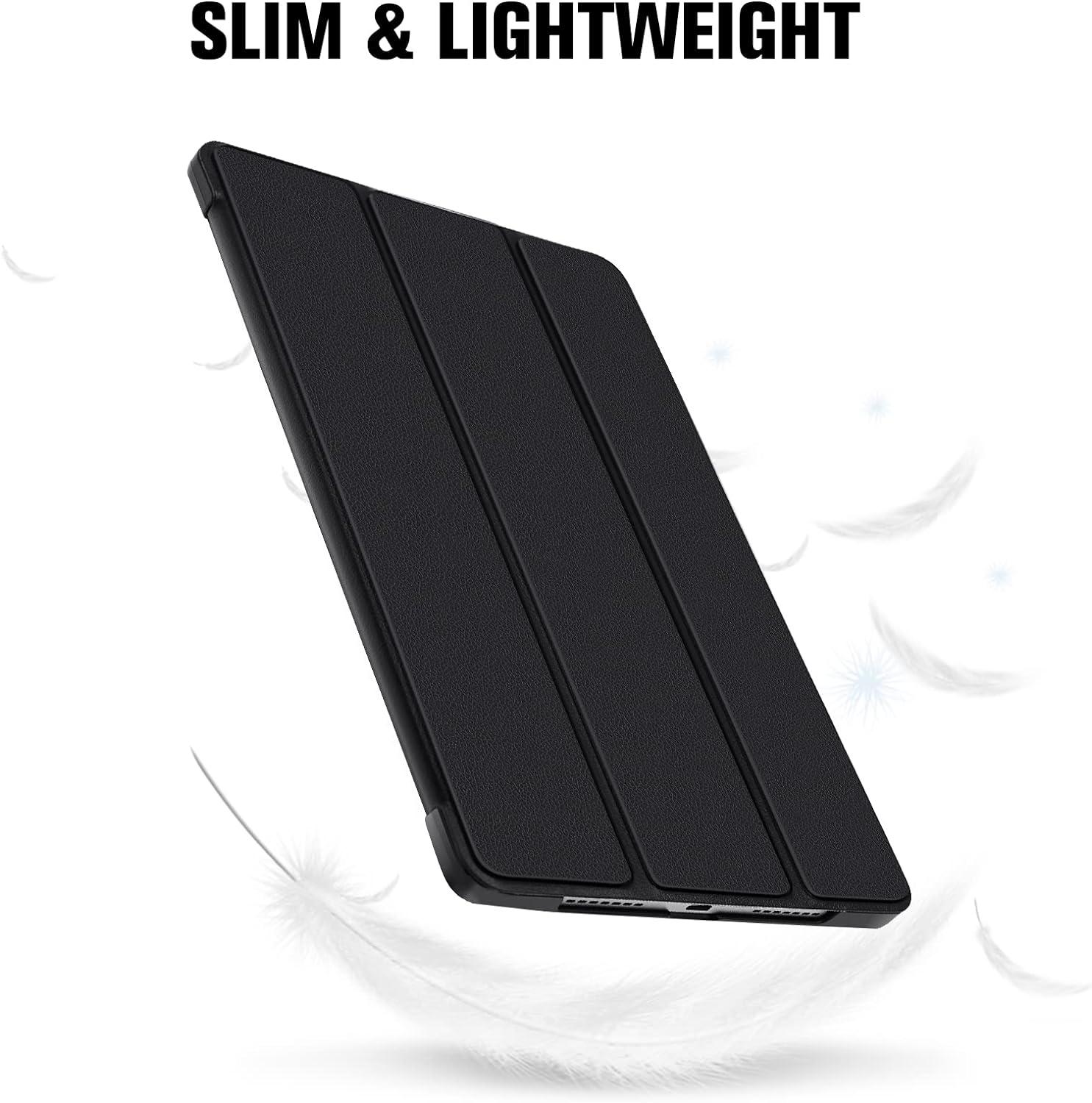 Schwarze PU Leder Schutzhülle für Lenovo Tab M10 Plus 10,6 Zoll