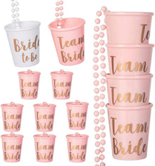 JGA Schnapsgläser mit Kette Team Braut Bachelorette Party Cups