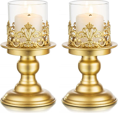 Moderne Goldene Kerzenständer Set für Tischdeko Wohnzimmer Weihnachten