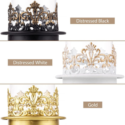 Moderne Gold Metall Kerzenständer für Stumpenkerzen Wohnzimmer Deko