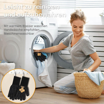 Grillhandschuhe Hitzebeständig 800°C L/XL/XXL Grill Zubehör