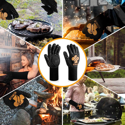 Grillhandschuhe Hitzebeständig 800°C L/XL/XXL Grill Zubehör