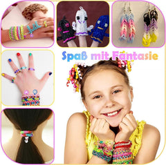 Selizo Loom Bänder Set, 2600+ Bunte Gummibänder für