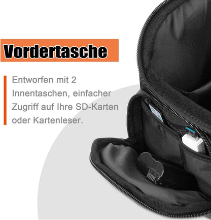 Kameratasche DSLR mit Regenschutz und Tragegurt für Canon Nikon Kameras