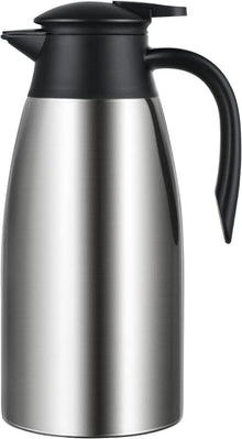 Isolierkanne Quick Tip Verschluss 2L Silber Tee und Kaffee