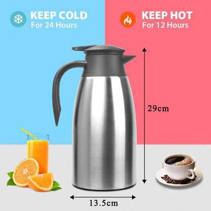 2L Edelstahl Isolierkanne Quick Tip Verschluss Teekanne