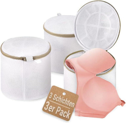 Wäschesack Set für Waschmaschine mit Reißverschluss (3er