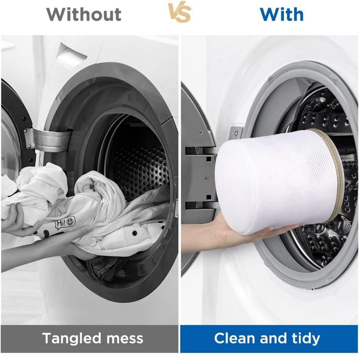 BH Wäschesack Set für Waschmaschine, Wäschenetz mit Reißverschluss (3er
