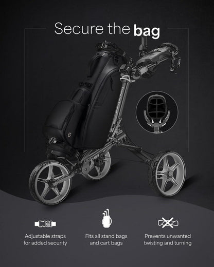 CaddyLite Compact Golf Push Cart in rot